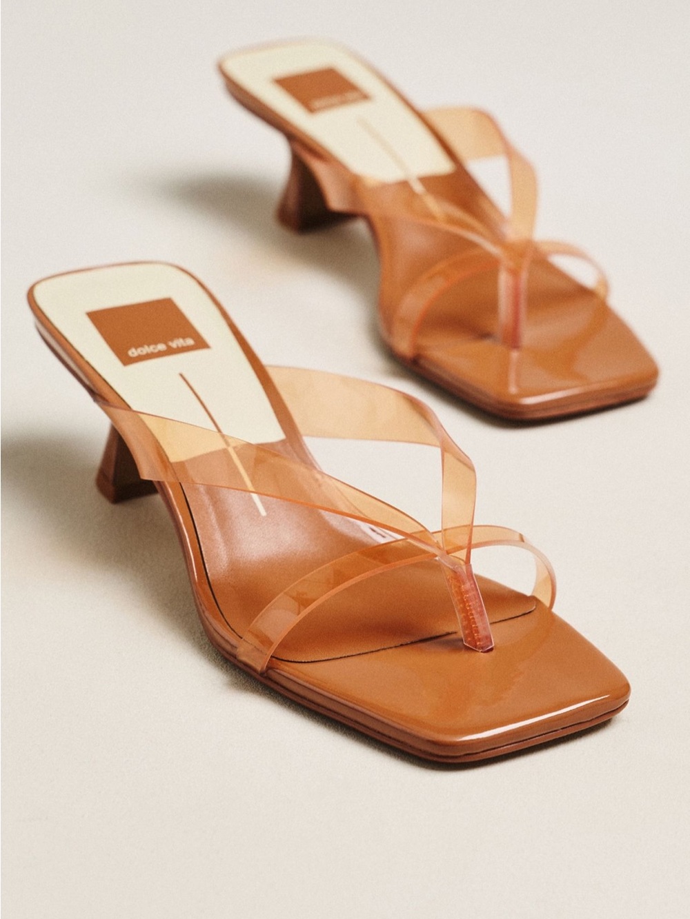Dolce Vita Jelly Heeled Sandal in the color Whiskey